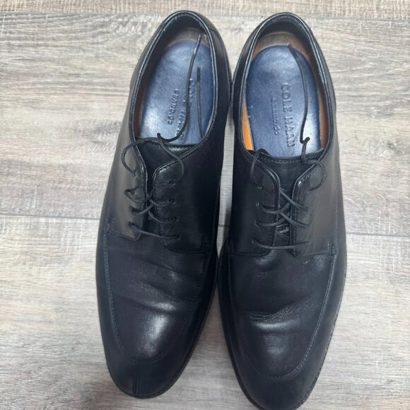 Cole Haan Lenox Hill Black Leather Split Toe Oxford Shoes Men's Size 7.5 - Picture 2 of 7